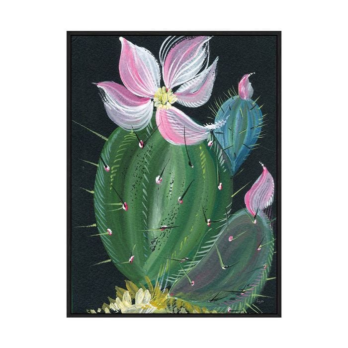 Artey | Cactus I - Framed Canvas - Black Frame - 45 x 60cm