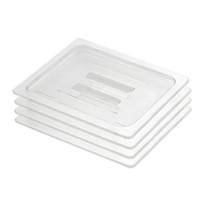 SOGA 1/2 GN Polycarbonate Food Pan Lids Clear 4 Pack