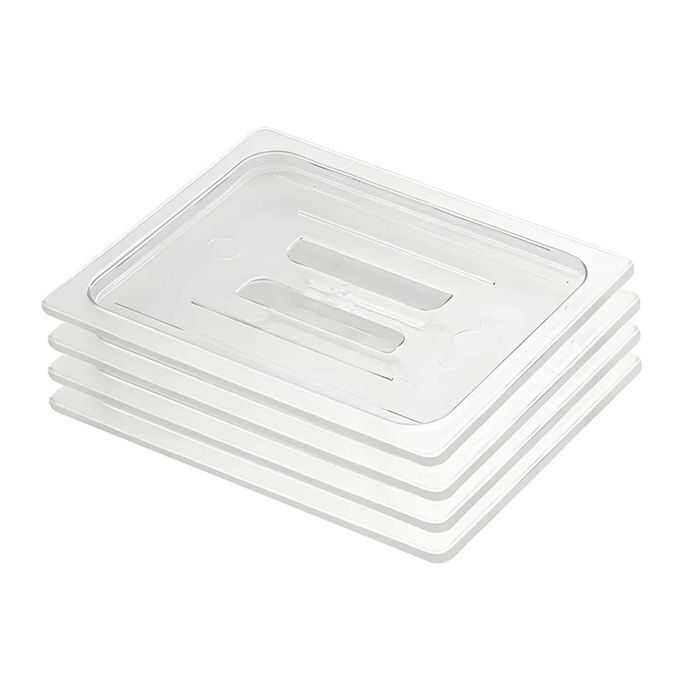 SOGA 1/2 GN Polycarbonate Food Pan Lids Clear 4 Pack