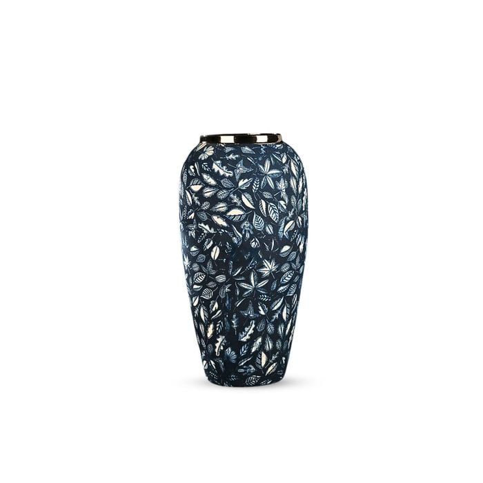 SOGA 35x17cm Ceramic Vase – Blue