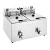 Apuro Twin Tank Electric Fryer With Timer - 2x8ltr - 2x2.9kw - Cu621-a