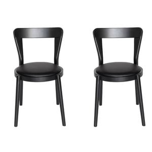 Sk Designer Living | Pack Of 2 | Replica Passoni Pagaia Dining Chair | Pu Leather - Black