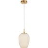 CLA Lighting Pino Interior Opal Matt Mirror Finish Glass Oval Pendant Light