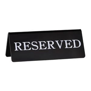 Chef Inox Double-sided Sign Reserve Black 120x100mm Tabletop Restaurant Cafe Signage