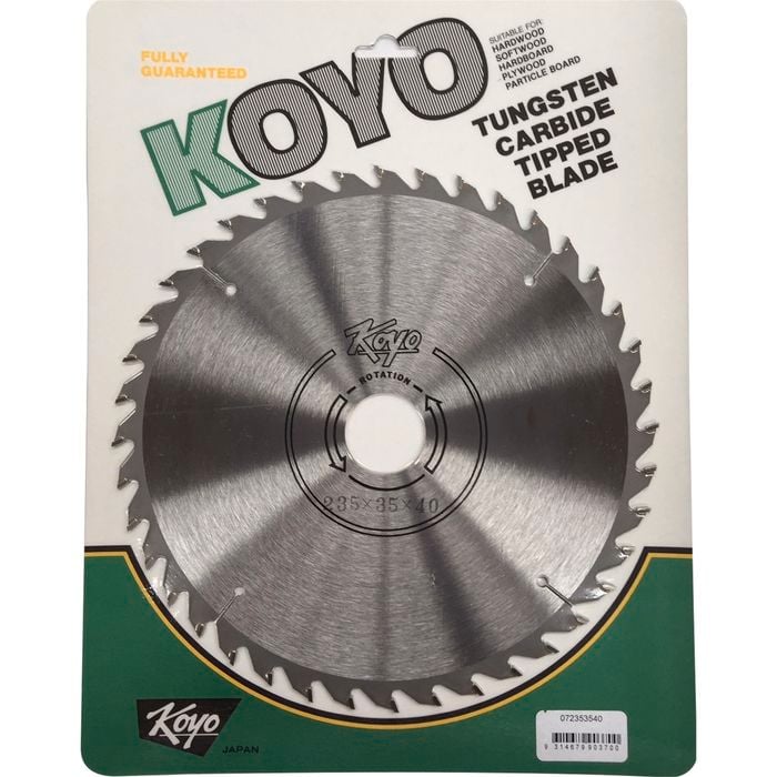 Koyo 235mm 40T 35mm Bore Circular Saw Blade For Timber Cutting