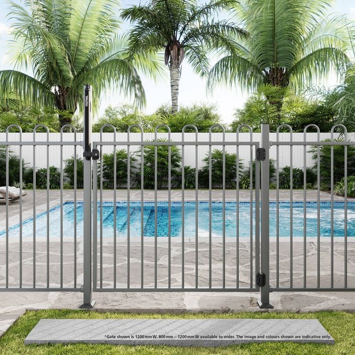 ProtectorAl 2400 x 1200mm Palladium Silver Aluminium Loop Top Pool ...