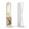 Costway 2in1 Rotating Full Length Mirror Coat Rack Clothes Rod 4 Hook