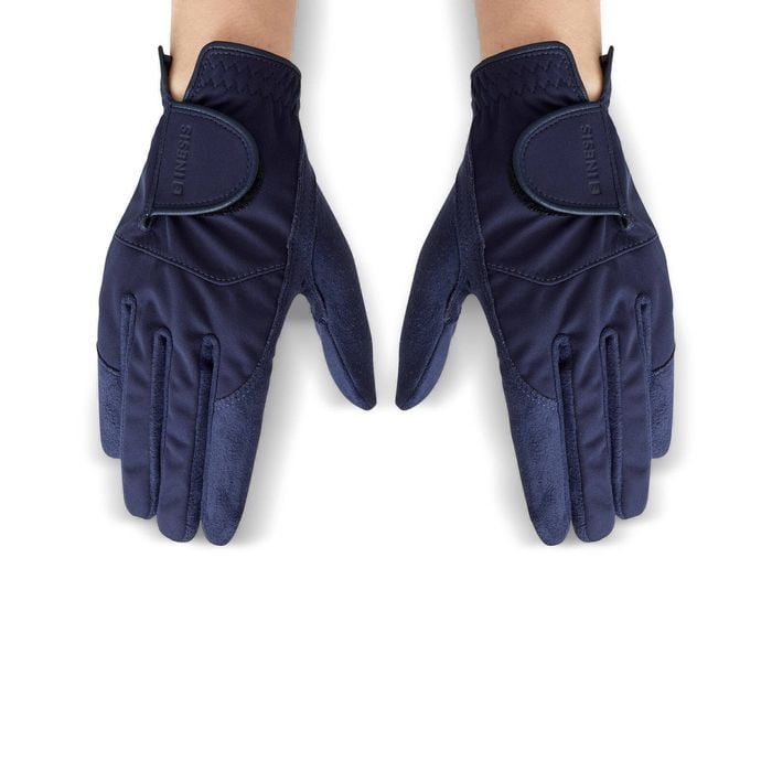 Decathlon - Women'S Golf Pair Of Rw Gloves Navy Blue - Eu L
