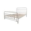 Metallica Double Bed Size Metal Frame Platform Mattress Base - White