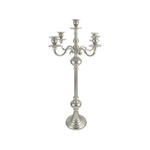 Large Silver Candlebra 5 Arms Candle Holder
