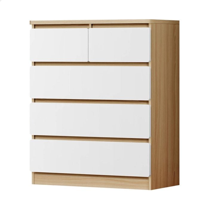 ALFORDSON 5 Chest of Drawers Storage Cabinet White/Wood