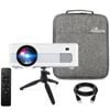 ALLIUMS Mini Projector HD 1080p Supported with 8500 Lumens (White)