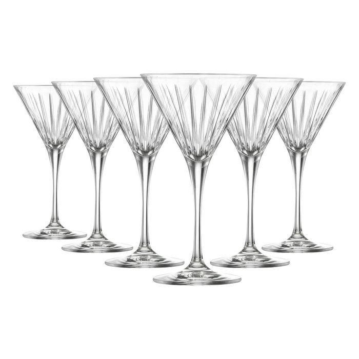 RCR Timeless Crystal Martini Glasses - 210ml - Pack of 6