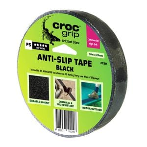 Croc Grip 10m x 25mm Black Anti-Slip Tape