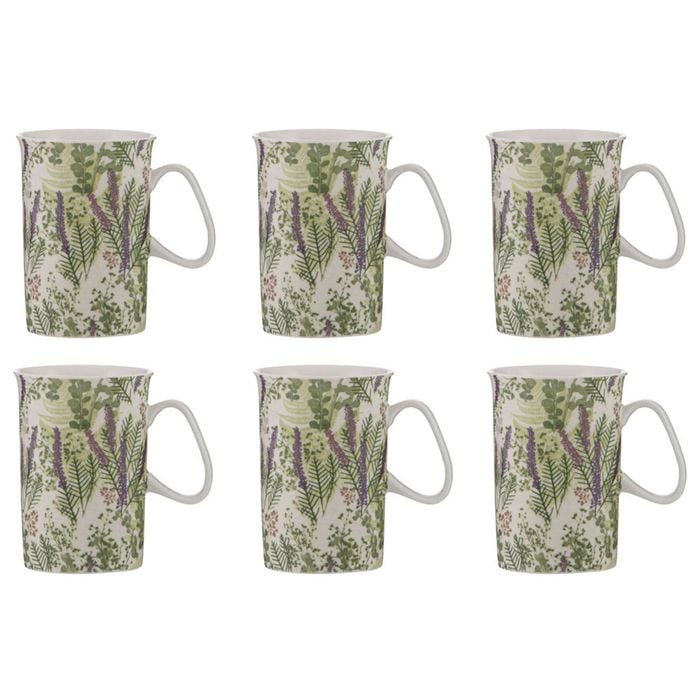 6PK Ashdene Trudy's Garden Grevillea Kitchen New Bone China Drinking Mug 320ml