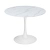 Globe 90cm Round Dining Table White