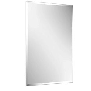 P&P Silver Rectangular Beveled Edge Wall Mirror With Frameless Finish For Modern Décor 60x80cm
