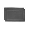 Chateau 2pack Bath Mat 50x75cm Charcoal