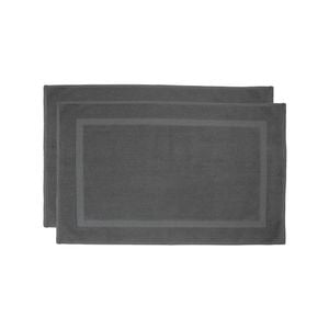 Chateau 2pack Bath Mat 50x75cm Charcoal
