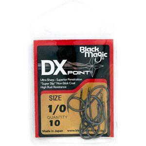 Black Magic DX Point PTFE Coated Fishing Hook Small Pack 1/0