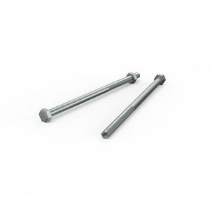 ZENITH M10 x 200mm Zinc Plated Hex Head Bolts and Nuts - Each