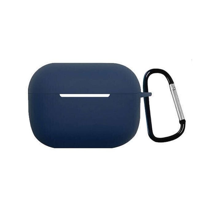 Silicone Case Protective Soft Cover Shell Key Chain - For Apple AirPods Pro 2 (Blue)