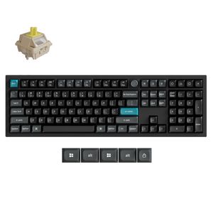 Keychron Q6 Ultra 8K Wireless Mechanical Keyboard (Black) (Silk POM Switch - Banana)