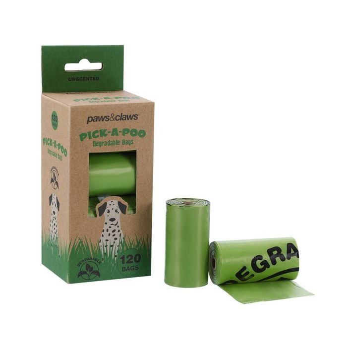 120pc Paws & Claws Pick-A-Poo Degradable Waste Bags - Unscented