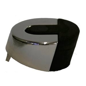 Adoored Satin Chrome Short Half Rubber Door Stop