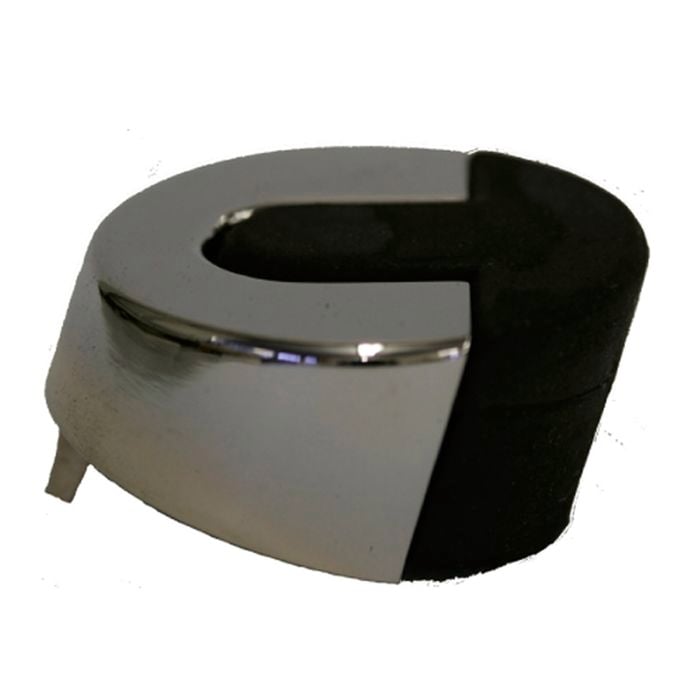 Adoored Satin Chrome Short Half Rubber Door Stop