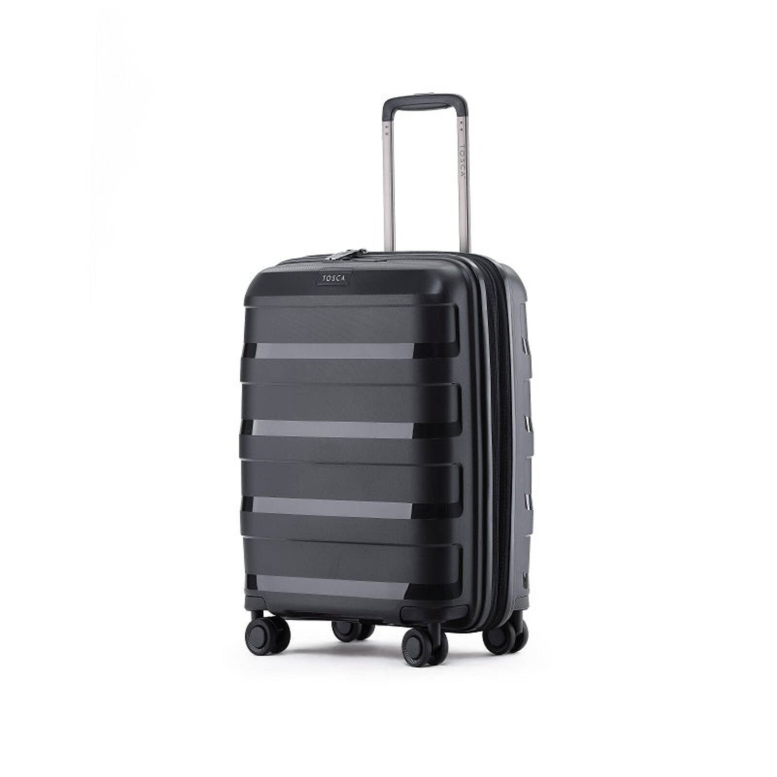 Tosca - Comet 20in Small 4 Wheel Hard Suitcase - Black