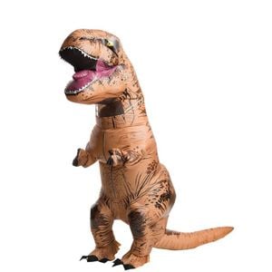 T-Rex Inflatable Halloween Costume for Adults Jurassic World Dinosaur Suit with Fan, STANDARD