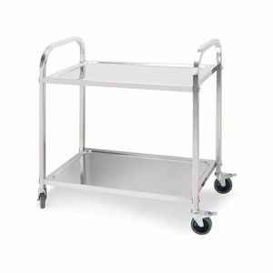 SOGA 2 Tier 75x40x83.5cm Stainless Steel Food Cart