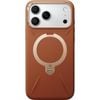 Torras Ostand Spin Vegan Leather Case For iPhone 17 Pro - Brown