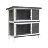 Advwin Rabbit Hutch Chicken Coop 2 Storey Grey