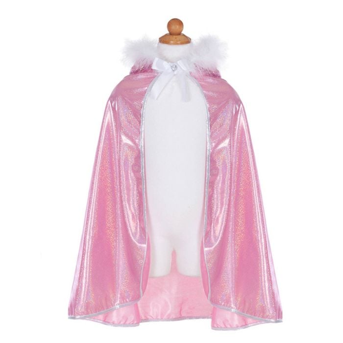 Great Pretenders Sz 4-6 Glitter Princess Hooded Cape Costume Pink Kids 3y+