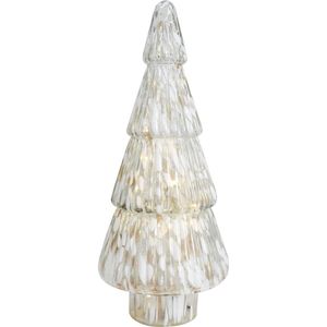 LVD LED Glass Xmas Tree Home/Living Room/Table Ornament Decor XL 18x41cm WHT