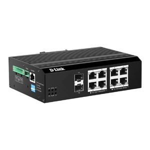 D-Link 10-Port Gb Industrial Smart Managed PoE Switch With 8-PoE [DIS-F200G-10PS-E]