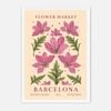 Galrie Vibrant Flower Market Art Print from Barcelona Botanical Decor for Your Home, White Frame, A3 30 x 42cm (12 x 16inch)