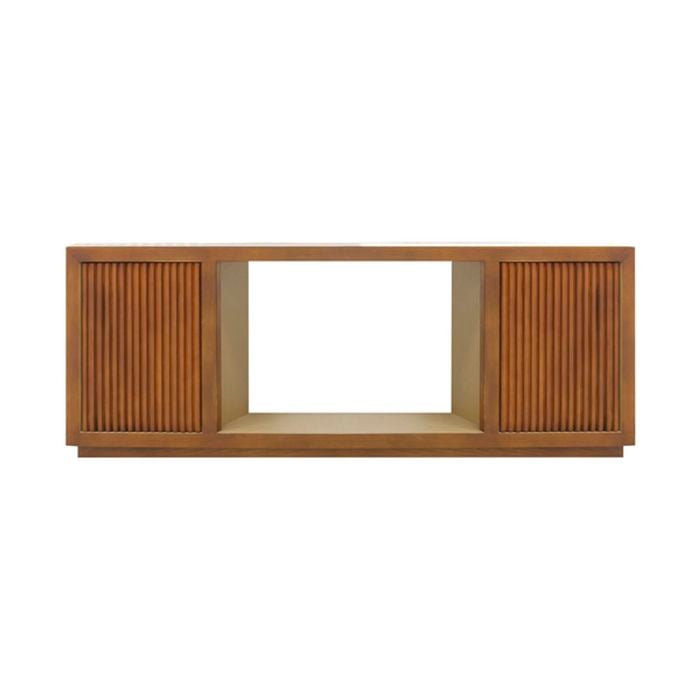 TV Cabinet Brown Colour Two Sideboards Open Space
