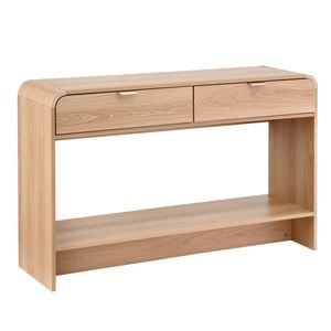Artiss Console Table Hallway 120cm Curved Edge Pine