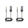 Aluminum Alloy 3.5mm AUX Car Adapter Hands-Free Calling BT5.0 Bluetooth Car Audio Wireless Receiver---2Pack