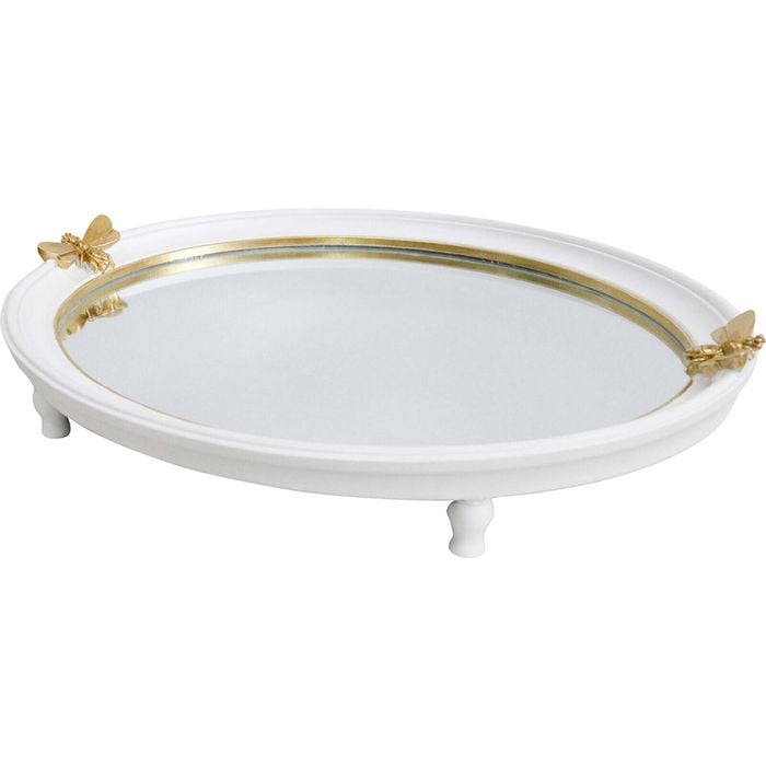 LVD Bee Mirror Tray Decorative Home Decor Ornament Statue 40x32.5cm