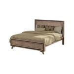King Size Silver Brush Bed Frame in Acacia Wood Construction