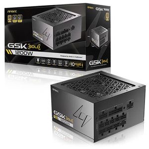 Antec GSK1200 AU, ATX 12V 3.1, 1200W, Full-Modular, 80 Plus Gold, 120mm FDB fan, 100–240V, OCP/OVP/UVP/SCP/OPP/OTP/SIP/NLO pro