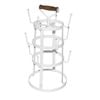 P&P White Metal Cup Holder Stand Kitchen Mug Storage Rack Organizer Unit
