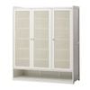 Oikiture Shoe Storage Cabinet Shoes Rack Organiser 7 Tier Shelf Rattan White