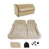 SOGA Car Bundle – Beige Leather Collapsible Trunk Organizer & Inflatable Boot Mattress