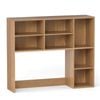 Costway Desktop Bookshelf Adjustable Table Hutch for up to 27” Monitors Natural