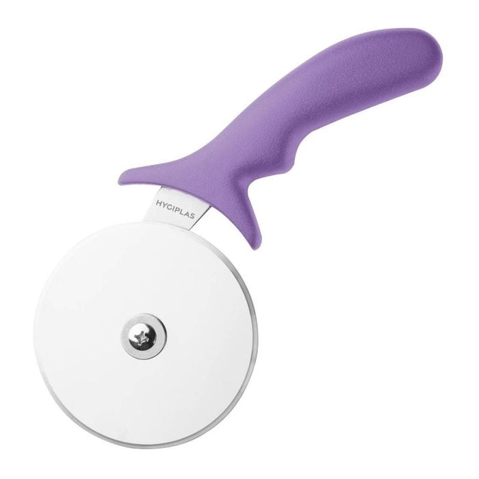 Hygiplas Pizza Wheel Color Coded Purple 101mm Kitchen Utensil